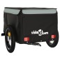 vidaXL Remolque para bicicleta hierro negro y gris 30 kg vidaXL Remolque para bicicleta hierro negro y gris 30 kg