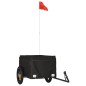 vidaXL Remolque para bicicleta hierro negro 30 kg vidaXL Remolque para bicicleta hierro negro 30 kg