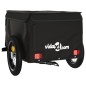 vidaXL Remolque para bicicleta hierro negro 30 kg vidaXL Remolque para bicicleta hierro negro 30 kg