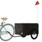 vidaXL Remolque para bicicleta hierro negro 45 kg vidaXL Remolque para bicicleta hierro negro 45 kg