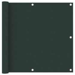 vidaXL Toldo para balcón tela oxford verde oscuro 90x600 cm