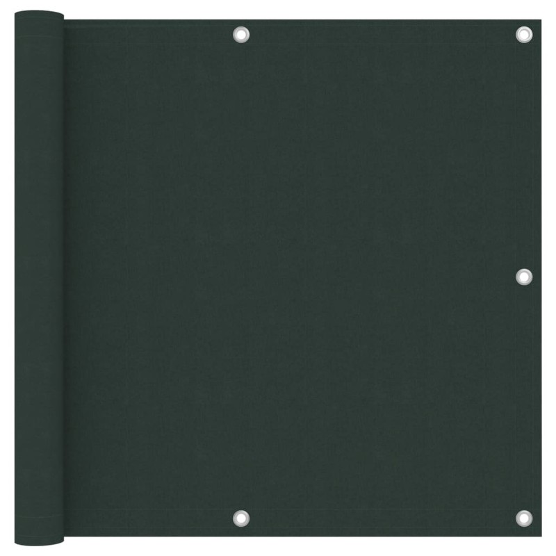 vidaXL Toldo para balcón tela oxford verde oscuro 90x600 cm vidaXL Toldo para balcón tela oxford verde oscuro 90x600 cm