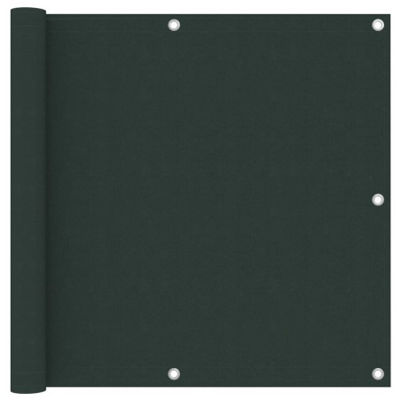 vidaXL Toldo para balcón tela oxford verde oscuro 90x600 cm