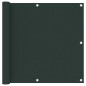 vidaXL Toldo para balcón tela oxford verde oscuro 90x600 cm vidaXL Toldo para balcón tela oxford verde oscuro 90x600 cm