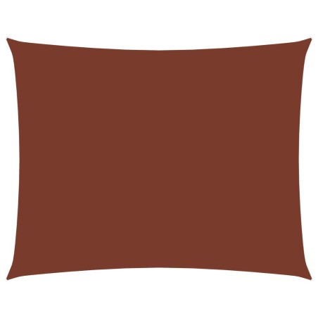 vidaXL Toldo de vela rectangular tela Oxford terracota 2x3,5 m