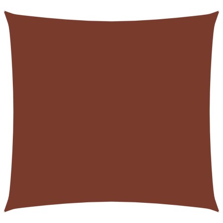 vidaXL Toldo de vela rectangular tela Oxford terracota 2,5x3 m