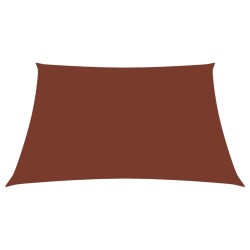 vidaXL Toldo de vela rectangular tela Oxford terracota 2,5x3 m