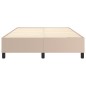 vidaXL Estructura cama box spring cuero sintético capuchino 140x190 cm