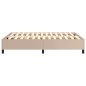 vidaXL Estructura cama box spring cuero sintético capuchino 140x190 cm