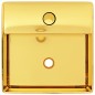 vidaXL Lavabo con orificio para grifo 38x30x11,5 cm cerámica dorado