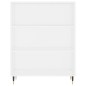vidaXL Aparador alto madera contrachapada blanco 69,5x34x180 cm
