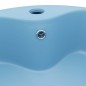 vidaXL Lavabo lujo con rebosadero cerámica azul claro mate 36x13 cm vidaXL Lavabo lujo con rebosadero cerámica azul claro mate 36x13 cm