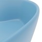 vidaXL Lavabo lujo con rebosadero cerámica azul claro mate 36x13 cm vidaXL Lavabo lujo con rebosadero cerámica azul claro mate 36x13 cm