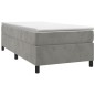 vidaXL Estructura de cama box spring terciopelo gris claro 90x190 cm