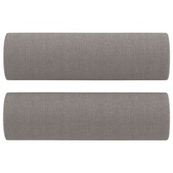 vidaXL Cojines decorativos 2 uds tela gris taupe 15x50 cm