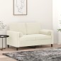 vidaXL Cojines decorativos 2 uds terciopelo crema 15x50 cm