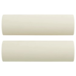 vidaXL Cojines decorativos 2 uds terciopelo crema 15x50 cm