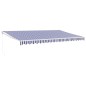 vidaXL Toldo retráctil aluminio y tela azul y blanco 5x3 m vidaXL Toldo retráctil aluminio y tela azul y blanco 5x3 m
