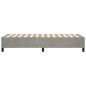 vidaXL Estructura de cama box spring terciopelo gris claro 90x190 cm