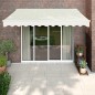 vidaXL Toldo retráctil aluminio y tela color crema 3,5x2,5 m vidaXL Toldo retráctil aluminio y tela color crema 3,5x2,5 m