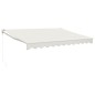 vidaXL Toldo retráctil aluminio y tela color crema 3,5x2,5 m vidaXL Toldo retráctil aluminio y tela color crema 3,5x2,5 m
