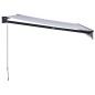vidaXL Toldo retráctil aluminio y tela azul y blanco 3x2,5 m vidaXL Toldo retráctil aluminio y tela azul y blanco 3x2,5 m
