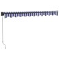 vidaXL Toldo retráctil aluminio y tela azul y blanco 3x2,5 m vidaXL Toldo retráctil aluminio y tela azul y blanco 3x2,5 m