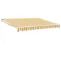 vidaXL Toldo retráctil aluminio y tela blanco y amarillo 3x2,5 m vidaXL Toldo retráctil aluminio y tela blanco y amarillo 3x2,5 m