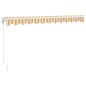 vidaXL Toldo retráctil aluminio y tela blanco y amarillo 3x2,5 m vidaXL Toldo retráctil aluminio y tela blanco y amarillo 3x2,5 m