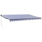 vidaXL Toldo retráctil aluminio y tela azul y blanco 5x3 m vidaXL Toldo retráctil aluminio y tela azul y blanco 5x3 m