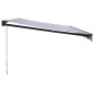vidaXL Toldo retráctil aluminio y tela azul y blanco 5x3 m vidaXL Toldo retráctil aluminio y tela azul y blanco 5x3 m