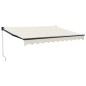 vidaXL Toldo retráctil aluminio y tela color crema 3,5x2,5 m