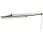 vidaXL Toldo retráctil aluminio y tela color crema 3,5x2,5 m