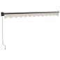 vidaXL Toldo retráctil aluminio y tela color crema 3,5x2,5 m