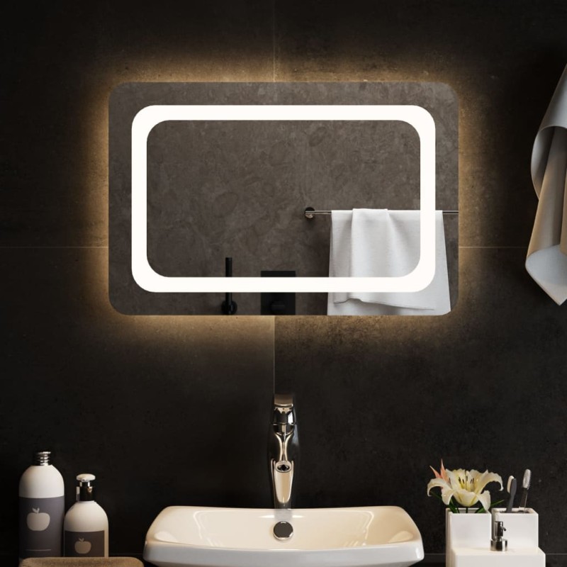 vidaXL Espejo de baño con LED 60x40 cm vidaXL Espejo de baño con LED 60x40 cm