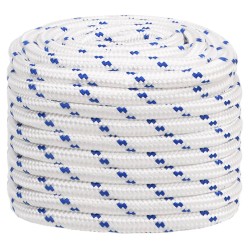 vidaXL Cuerda de barco polipropileno blanco 20 mm 50 m