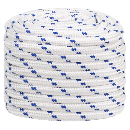 vidaXL Cuerda de barco polipropileno blanco 20 mm 50 m