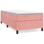 vidaXL Estructura de cama box spring terciopelo rosa 90x200 cm