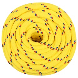 vidaXL Cuerda de barco polipropileno amarillo 16 mm 25 m