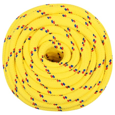 vidaXL Cuerda de barco polipropileno amarillo 16 mm 25 m