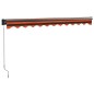 vidaXL Toldo retráctil aluminio y tela naranja y marrón 3,5x2,5 m vidaXL Toldo retráctil aluminio y tela naranja y marrón 3,5x2,5 m