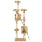vidaXL Rascador para gatos poste de sisal 170 cm huellas beige
