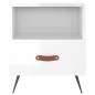 vidaXL Mesita noche 2 uds madera ingeniería blanco brillo 40x35x47,5cm