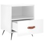 vidaXL Mesita noche 2 uds madera ingeniería blanco brillo 40x35x47,5cm