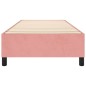 vidaXL Estructura de cama box spring terciopelo rosa 90x200 cm