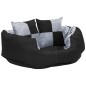 vidaXL Cojín para perro reversible y lavable gris y negro 65x50x20 cm vidaXL Cojín para perro reversible y lavable gris y negro 65x50x20 cm