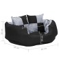 vidaXL Cojín para perro reversible y lavable gris y negro 65x50x20 cm vidaXL Cojín para perro reversible y lavable gris y negro 65x50x20 cm