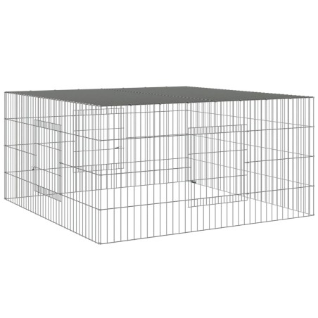 vidaXL Jaula para conejos hierro galvanizado 110x110x55 cm