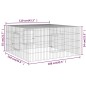 vidaXL Jaula para conejos hierro galvanizado 110x110x55 cm vidaXL Jaula para conejos hierro galvanizado 110x110x55 cm
