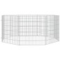 vidaXL Jaula para conejos 8 paneles hierro galvanizado 54x60 cm